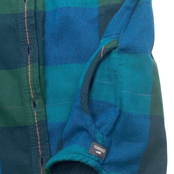 Toad&Co Womens Organic Cotton Carin duoflod Plaid Shirt XS outdoor sustainable g - Picture 4 of 12